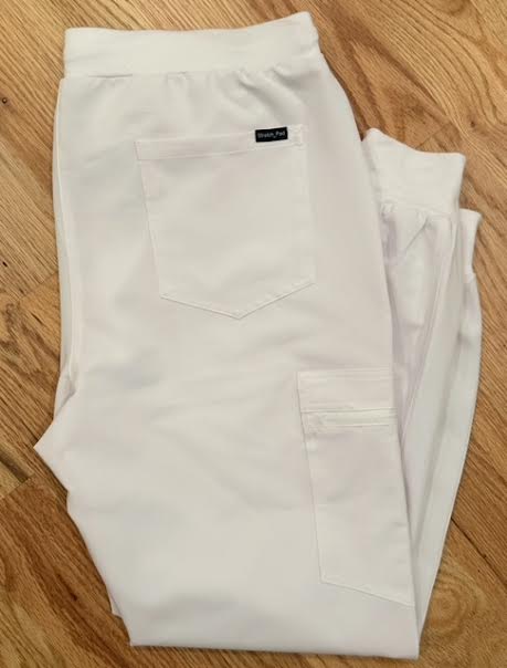 Women's White Delta Joggers