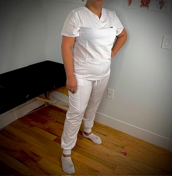 Women's White Delta Joggers