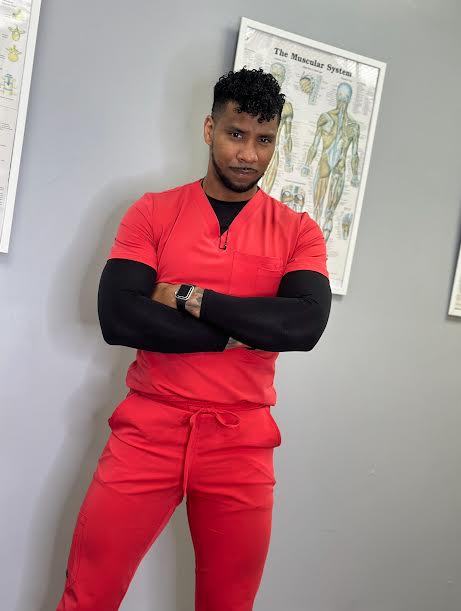 Red Alpha Scrub Jogger