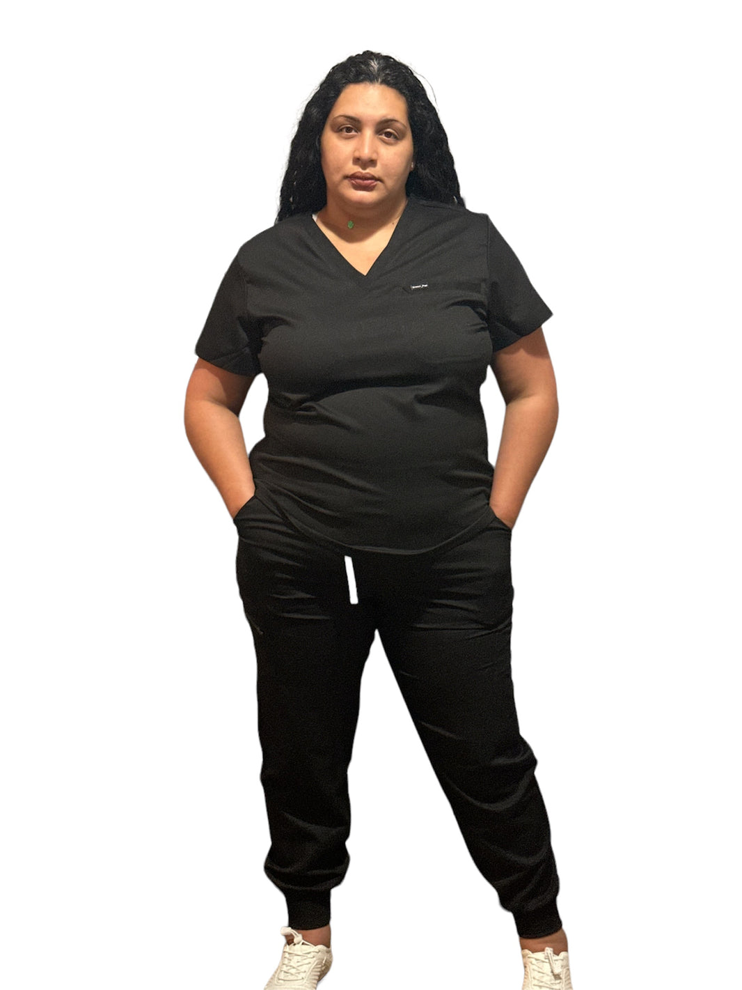 Womens Charlie Black Scrub Joggers