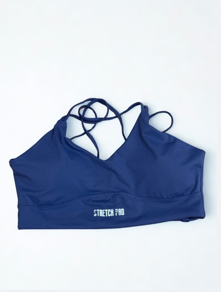 Woman’s Deep Blue Strappy Sports Top