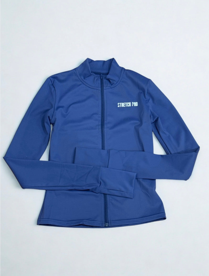 Women's Deep Blue Stretch Long Sleeve Jacket