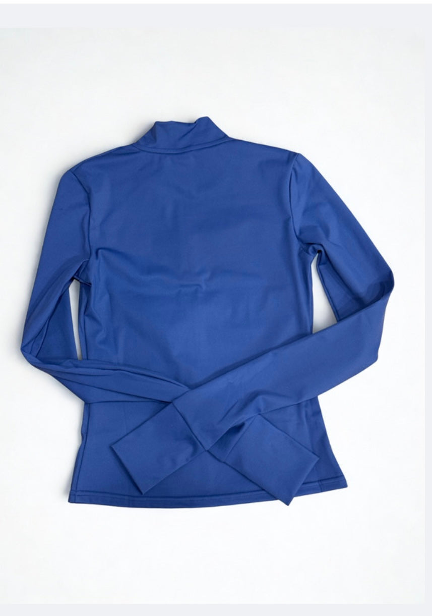 Women's Deep Blue Stretch Long Sleeve Jacket