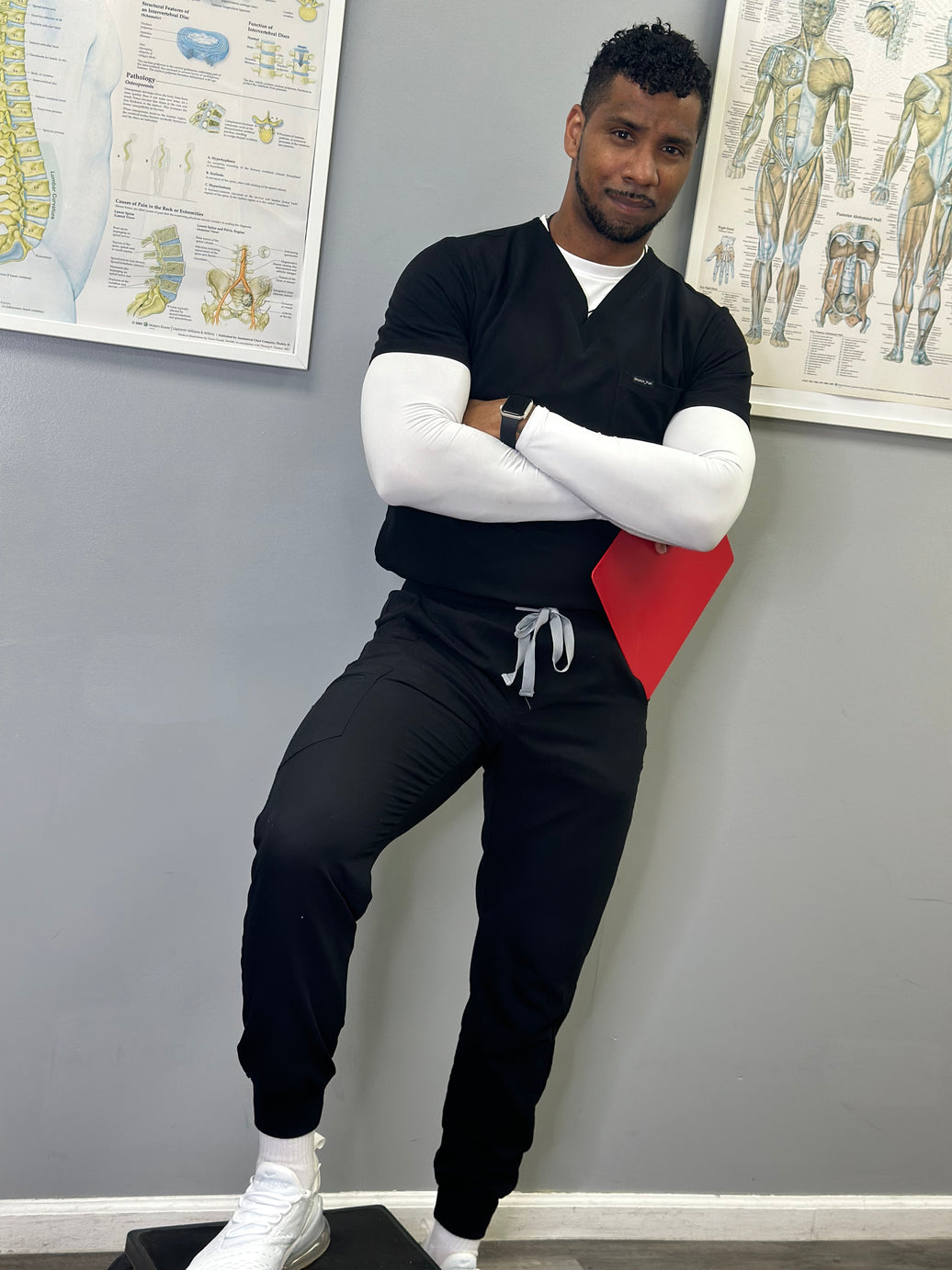 Men's Black Beta Scrub Top