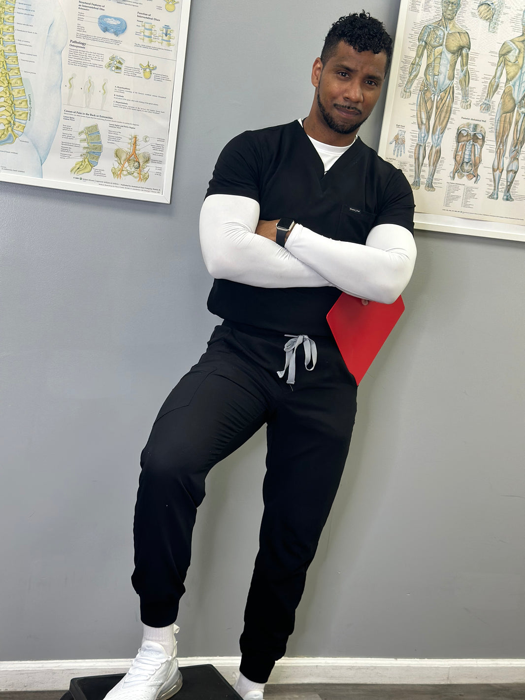 Men's Black Beta Scrub Top