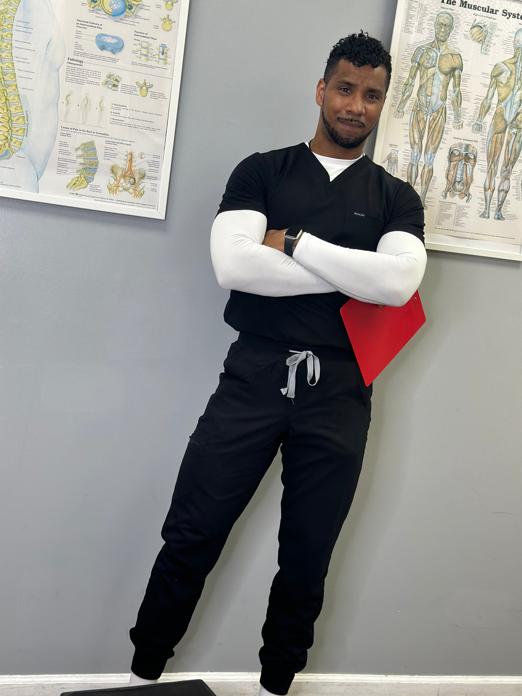 Men's Black Beta Scrub Top