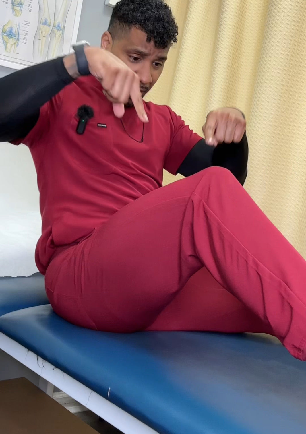 Men's Burgundy Beta Jogger Scrub Pants