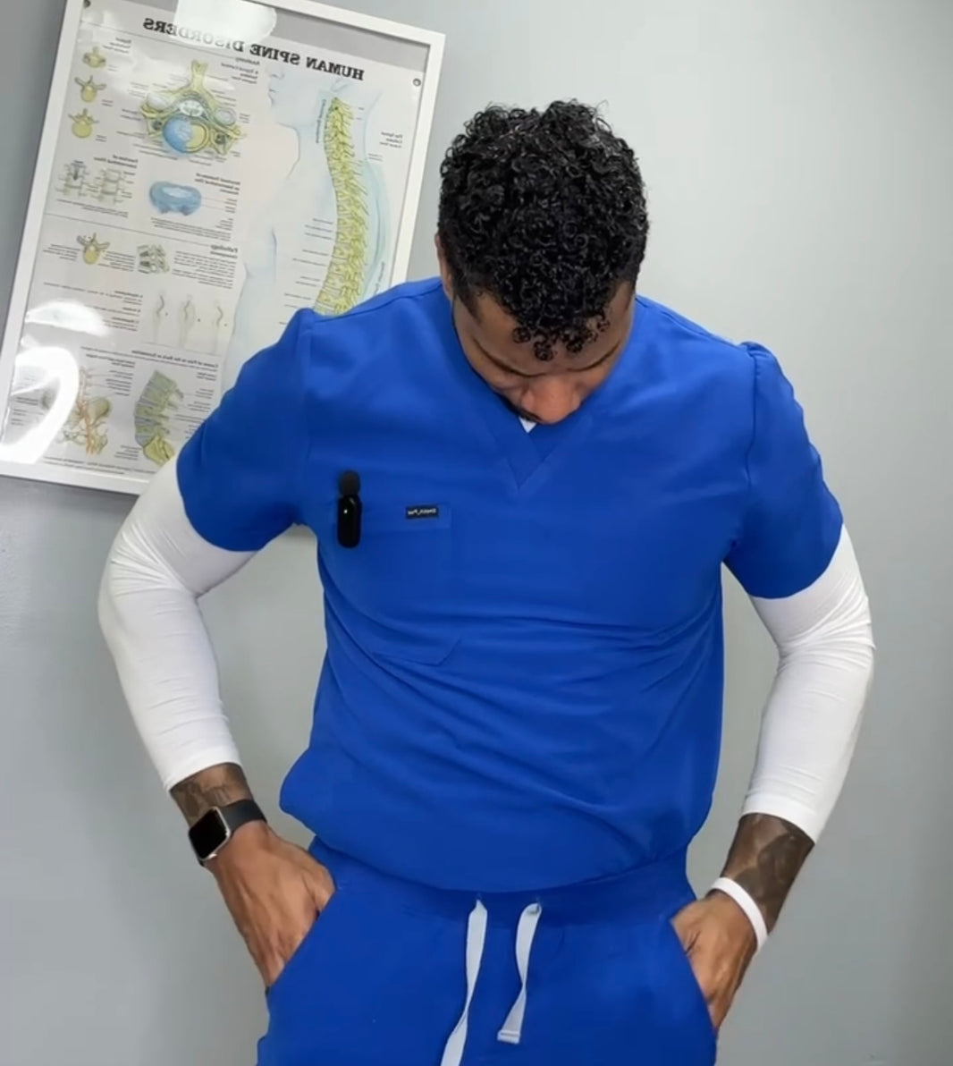 Men's Royal Blue Beta Scrub Top