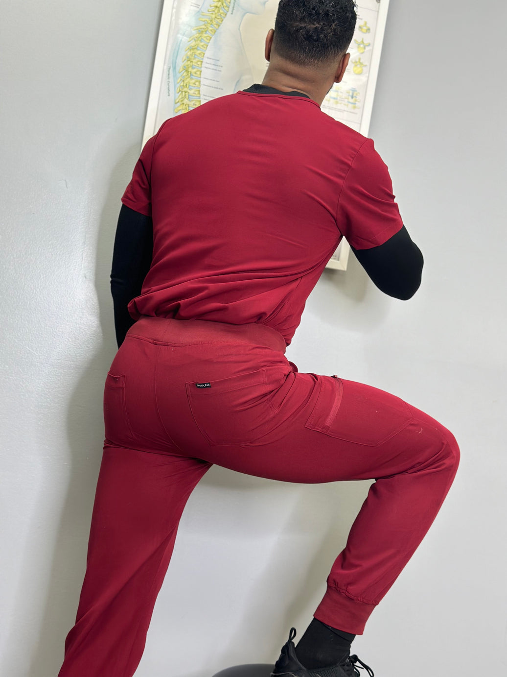 Men's Burgundy Beta Jogger Scrub Pants