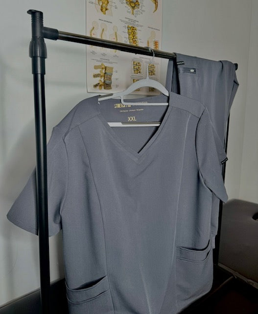 Women's Grey Alpha Scrub Shirt