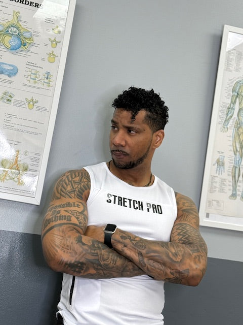 Men's White Sleeveless Tank Top