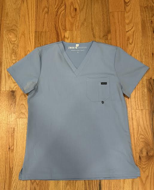 Men's Alpha Ceil Sky Blue Scrub Top