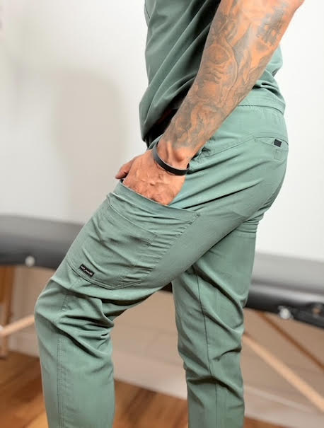 Army Green Charlie Jogger multiple pocket pants