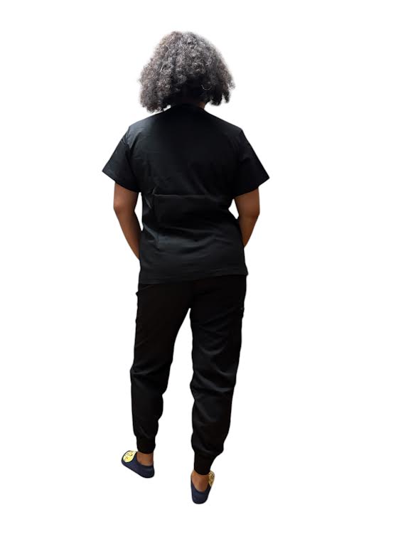 Womens Charlie Black Jogger Scrubs