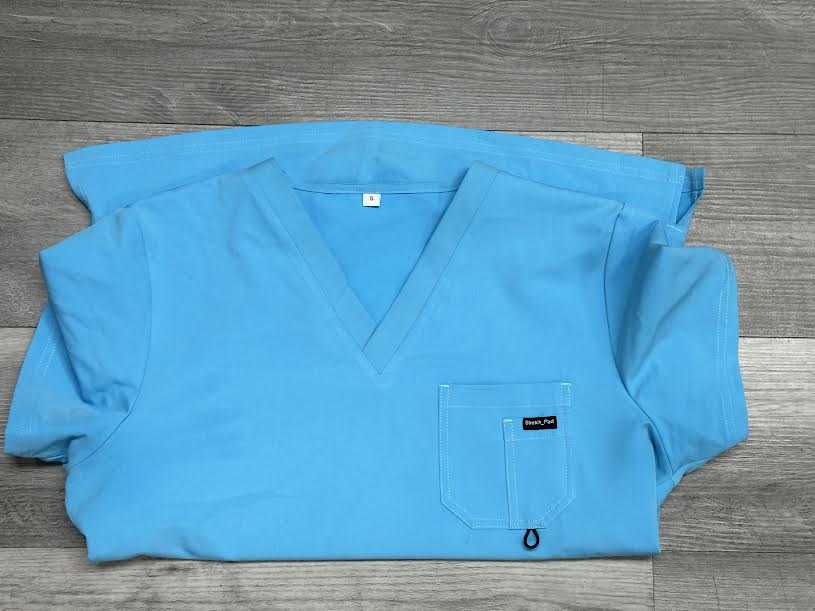 Teal Alpha Style scrub shirt