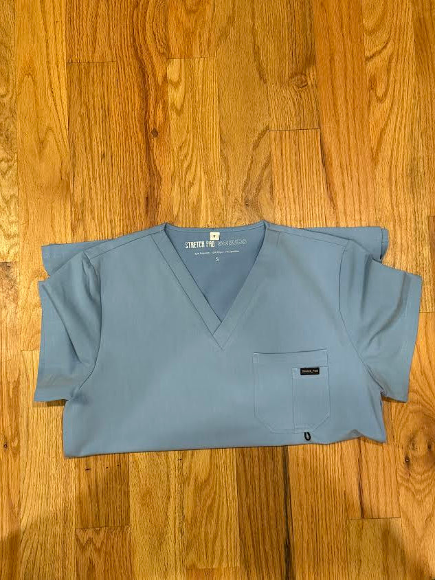 Men's Alpha Ceil Sky Blue Scrub Top