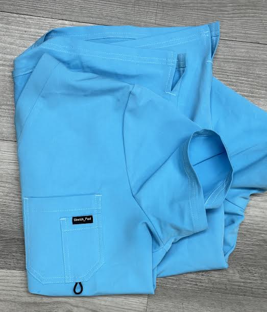 Teal Alpha Style scrub shirt